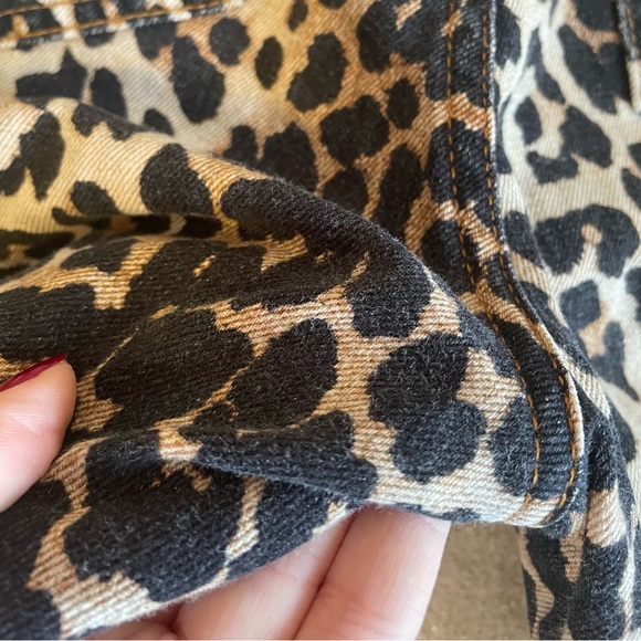 GANNI LEOPARD PRINT SPLIT HEM JEANS✨ - Picture 6 of 9